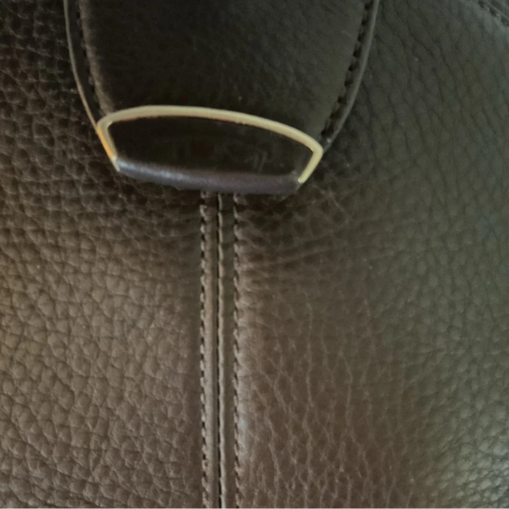 Tumi brown Leather briefcase double handle bag